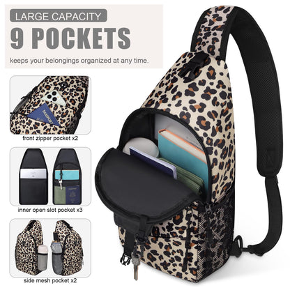 Crossbody Bags for Women Men Trendy Sling Bag Bakpack Casual Chest Bag with Convertible Shoulder Strap