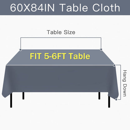 Vonabem 100% Waterproof Rectangle PVC Tablecloth, Vinyl Table Cloth Cover Oil Proof Spill Proof Wipeable Table Cloths for Indoor and Outdoor Use(Brown,60X84IN)