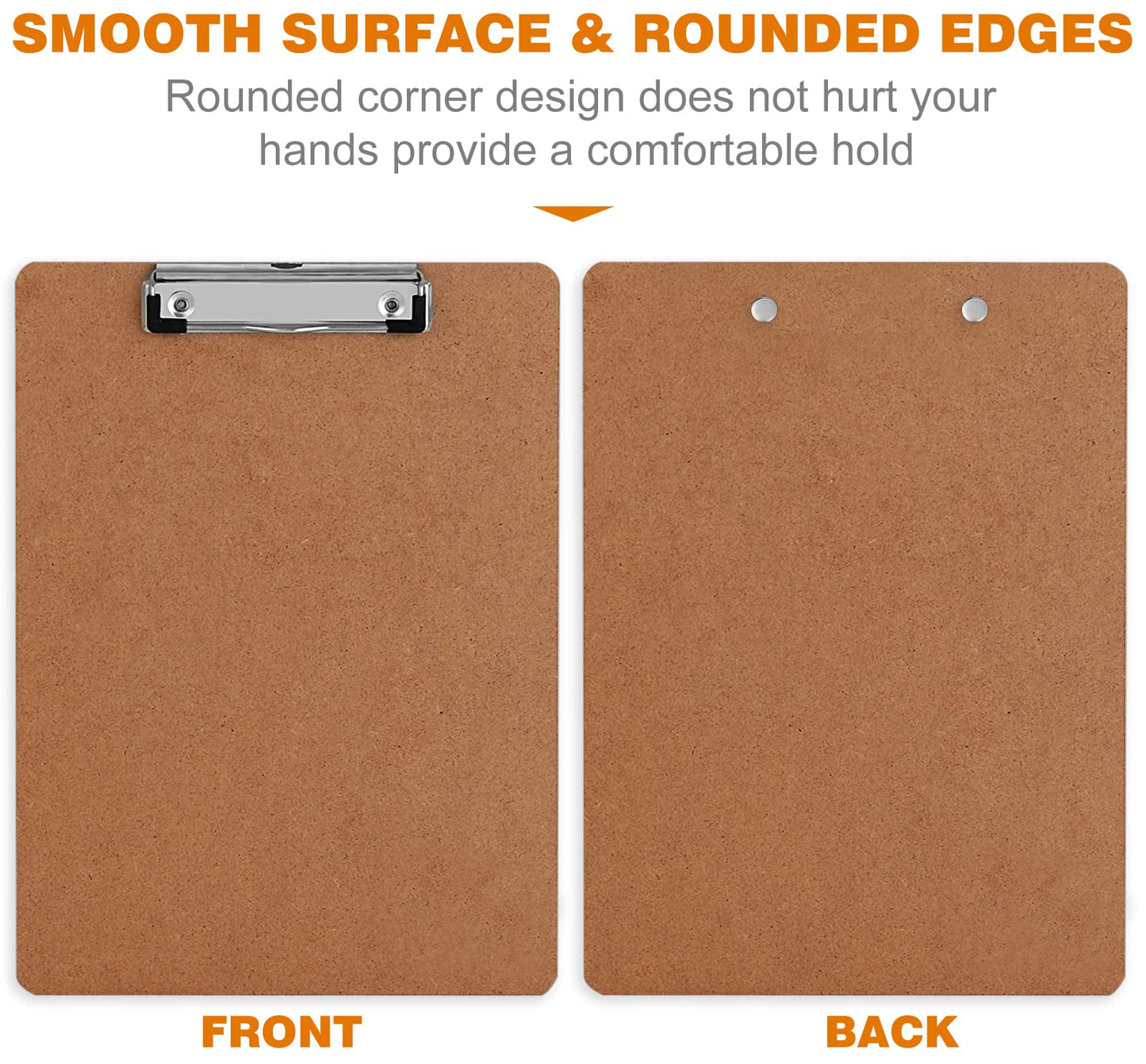 Clipboard, HERKKA 15 Pack Hardboard Office Clipboards Standard A4 Letter Size Clipboard with Low Profile Clip, Size 12.5 x 9 Inch