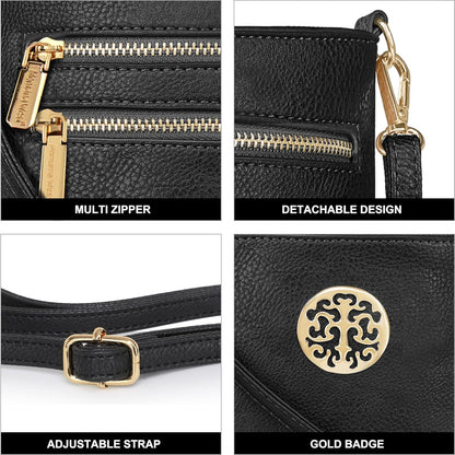 Montana West Crossbody Bags for Women Multi Pocket Cross Body Bag Purses with Adjustable Strap