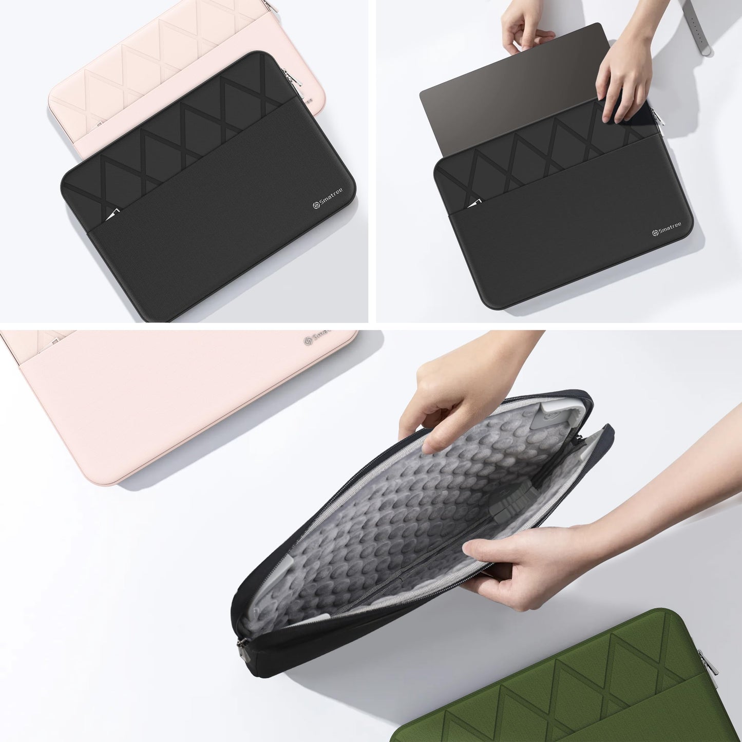 Smatree Elite Laptop Sleeve for 15.6 inch HP ProBook/EliteBook/Pavilion/Envy x360, Lenovo IdeaPad Slim 3/3i, ASUS Chromebook/Vivobook/ExpertBook, MSI Prestige, Protective Laptop Case with Pocket(E614)