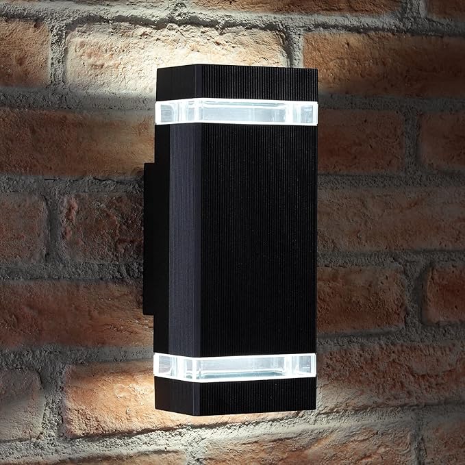 Modern LED Outdoor Wall Lights, Dusk to Dawn Outdoor Lighting Fixtures Wall Mount - ETL Listed,Aluminum Waterproof Front Door Lights 5000k - Up Down Light Fixture for Porch, Patio