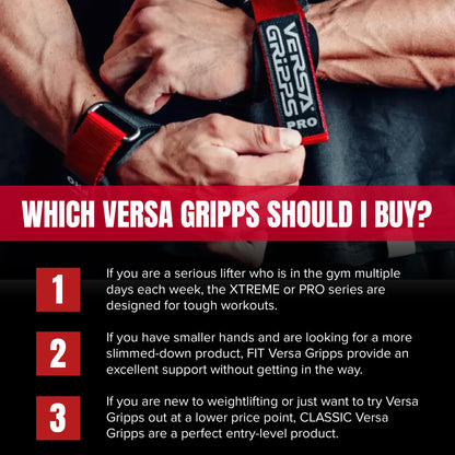 Versa Gripps Pro, Made in USA, Wrist Straps for Weightlifting Alternative, Best Training Accessory, SM, Blue