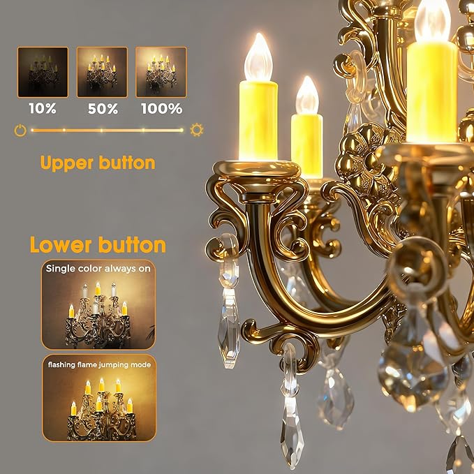 L LOHAS LED Night Lights Plug into Wall,Crystal Chandelier Candle Nightlight with Dusk to Dawn Sensor,Brightness Adjustable,3000K Soft White,Rotatable Plug Addtion for Home Decor,Hallway,Bathroom