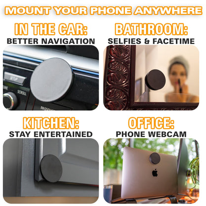 Scooch Magnetic Phone Mount for Car Compatible with Any Smartphone [Wingmount] Strong Magnets, Adjustable Magnetic Phone Holder for Car Dashboard, Works Best Cases (2022 Model)