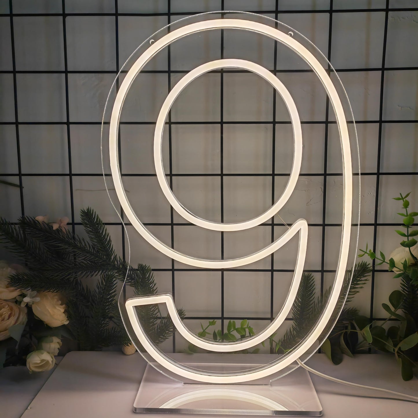 Neon Signs Number 9 Birthdays Decor Neon Lights Party USB Plus Battery Case Light up your baby's birthday with our Neon Number Nine Sign (Number 9-Warm White)