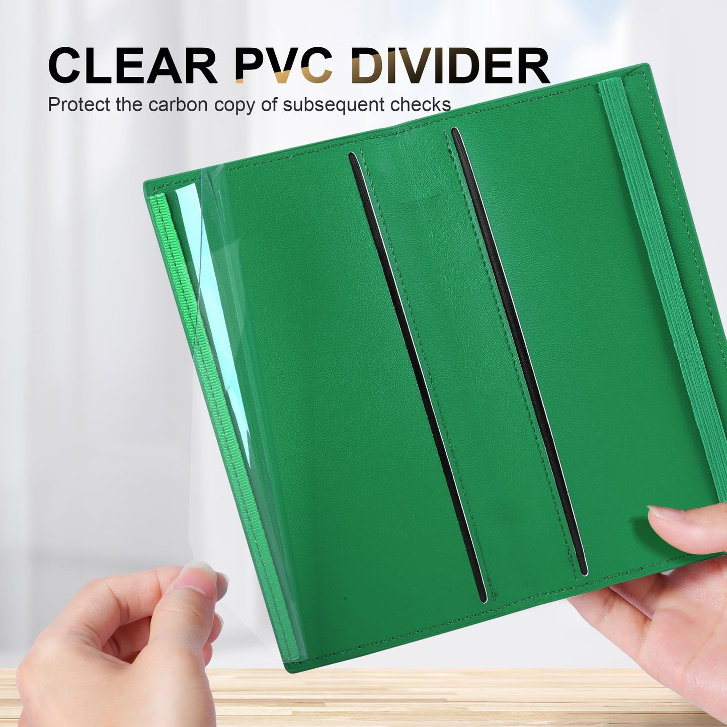 CASMONAL Checkbook Covers for Personal Checkbook Holder RFID Blocking Premium Leather Checkbook Cover for Duplicate Checks
