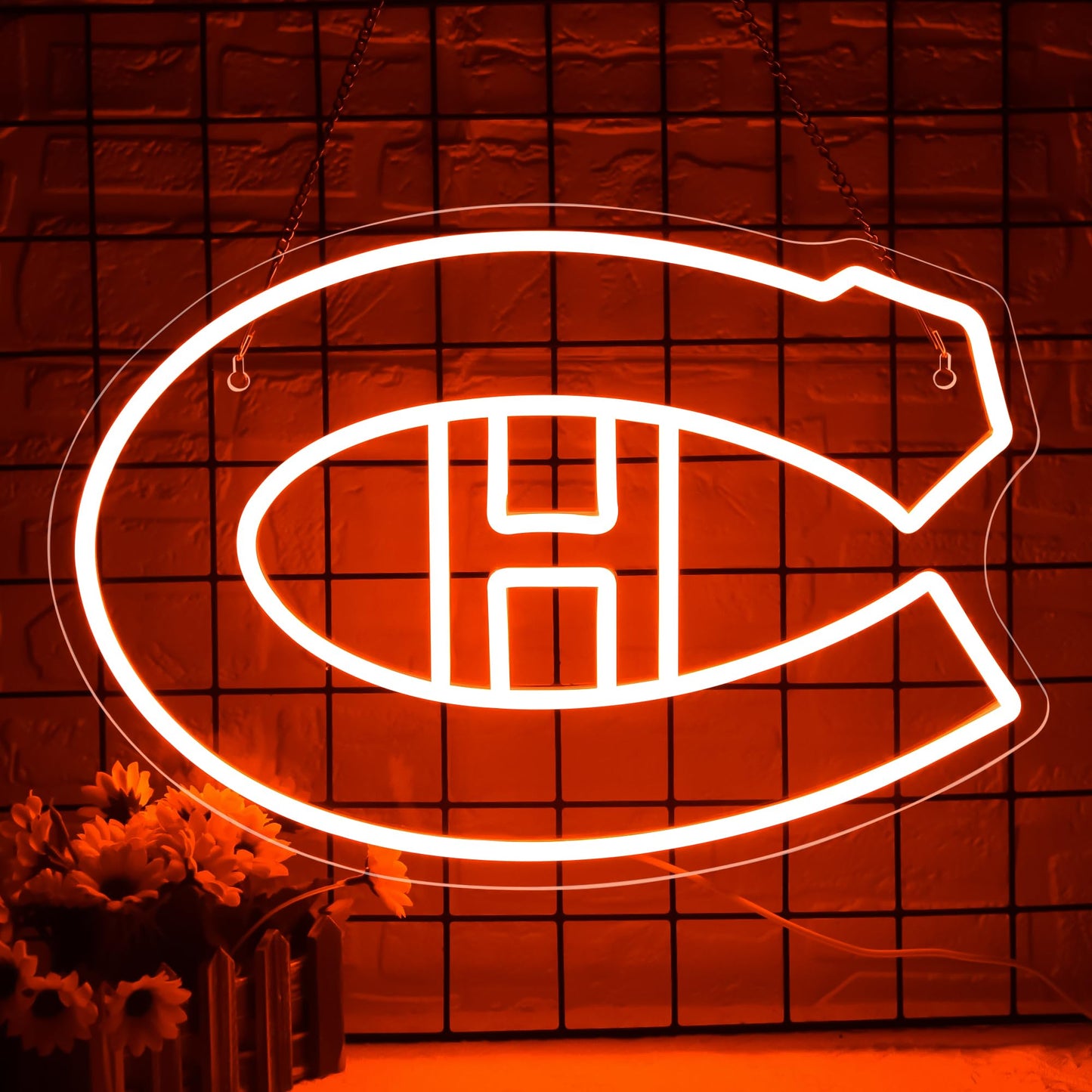 Ice Hockey Neon Sign,Sports Hockey Team,Ice Hockey LED Sign,Sport Neon Lights,Hockey Light,Hockey Club Decor,Hockey Gifts for Boys,Montreal Hockey Fans,Size 16.5 * 11.4 inches(XD101)