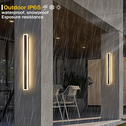 31.5 Inch Long Porch Lights Outdoor, 2 PCS Modern Outdoor Wall Light 3000K-6000K Dimmable Wall Light IP65 Waterproof Exterior Wall Sconce Long Wall Lights for Porch Garage Patio Garden