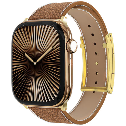 Leather Magnetic Watch Band Compatible with Apple Watch Ultra 49mm 46mm 45mm 44mm 42mm 41mm 40mm 38mm, Designer Replacement Strap for Women Men iWatch Series 9/8/7/6/5/4/3/2/1/SE/Ultra 2