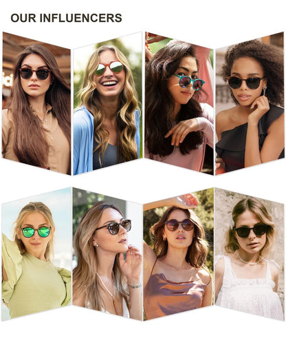 SOJOS Small Round Classic Polarized Sunglasses for Women Men Vintage Style UV400 Lens MAY SJ2113, Tortoise/Grey