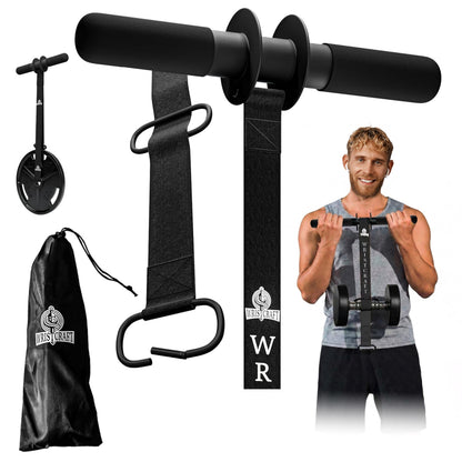 WristCraft Forearm Strengthener & Hand Grip Strengthener with Portable Bag – Wrist Roller, Forearm Exerciser, Forearm Roller, Wrist Trainer for Grip & Arm Workout - Includes Portable Bag