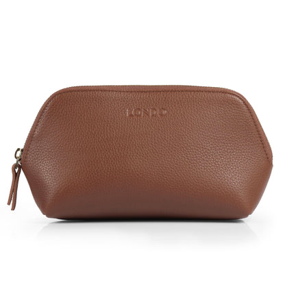Londo Genuine Leather Makeup Bag Cosmetic Pouch Travel Organizer Toiletry Clutch