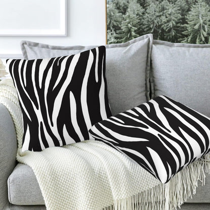 Naqiuli Throw Pillow Covers Animal Zebra Skin Pillow Covers 18x18 Inch Set of 2 Throw Pillows Decorative Pillow Cases Cushion Covers for Bedroom Livingroom Sofa Farm House