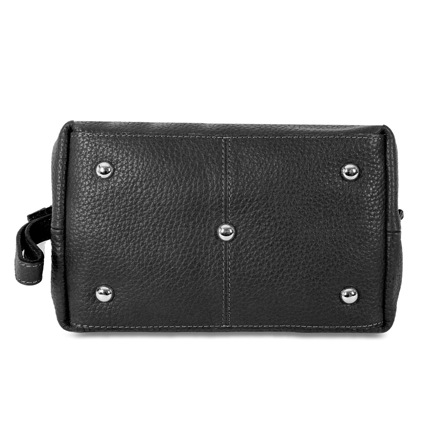 KomalC Premium Buffalo Leather Toiletry Bag for Men & Women With Water resistant Lining, Grooming Travel Pouch, Unisex Wash Bag for Toiletries, Gifts for Men and Women