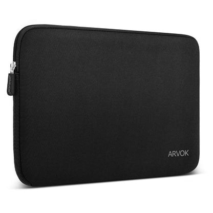 Arvok 11 11.6 12 Inch Laptop Sleeve Case for MacBook Air 12, Water-Resistant Neoprene Notebook Computer Tablet Sleeve, Carrying Bag Cover for Chromebook/HP/Dell/Lenovo/Asus/Acer, Black