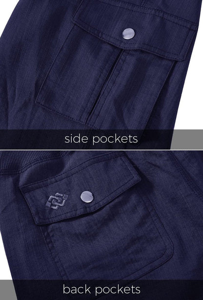Hiking Cargo Shorts for Women Dry Fit Active Capri Pants for Camping with Pockets Navy X-Large