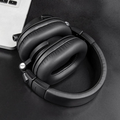SOULWIT Earpads Replacement for Audio Technica ATH M50X M50XBT M50RD M40X M30X M20X MSR7 SX1 Monitor Headphones, Ear Pads Cushions with Softer Protein Leather, High-Density Foam - Black