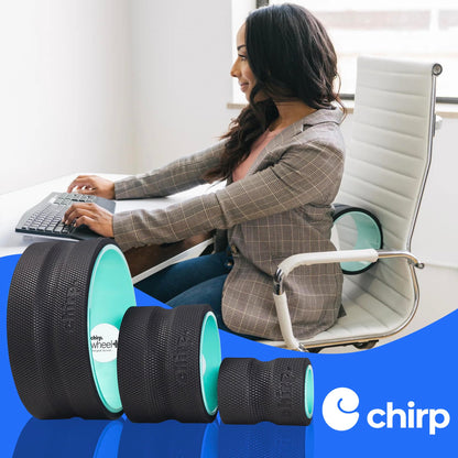 Chirp Wheel Foam Roller – Targeted Back & Neck Relief, Lumbar Spine Stretcher, Spinal Decompression Back Stretcher, Massage Roller with Density Foam for Physical Therapy, Supports 500lbs, 2-Inch Mint