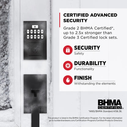 Kwikset SmartCode 260 Keyless Entry Electronic Keypad Deadbolt Door Lock with Auto-Lock, Custom User Codes, Advanced Security in Satin Nickel Contemporary