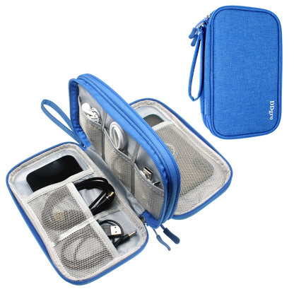 DDgro Travel Accessories Organizer Electronics Pouch for Keeping Certificates Charger/Power Bank/Cables/Mouse/Earphone (Medium, Black)