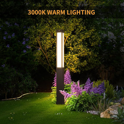 Landscape Path Light, 71" Modern Outdoor LED Luxury Bollard Lighting with IP54 Waterproof for Lawn Courtyard Driveway Pathway Decoration