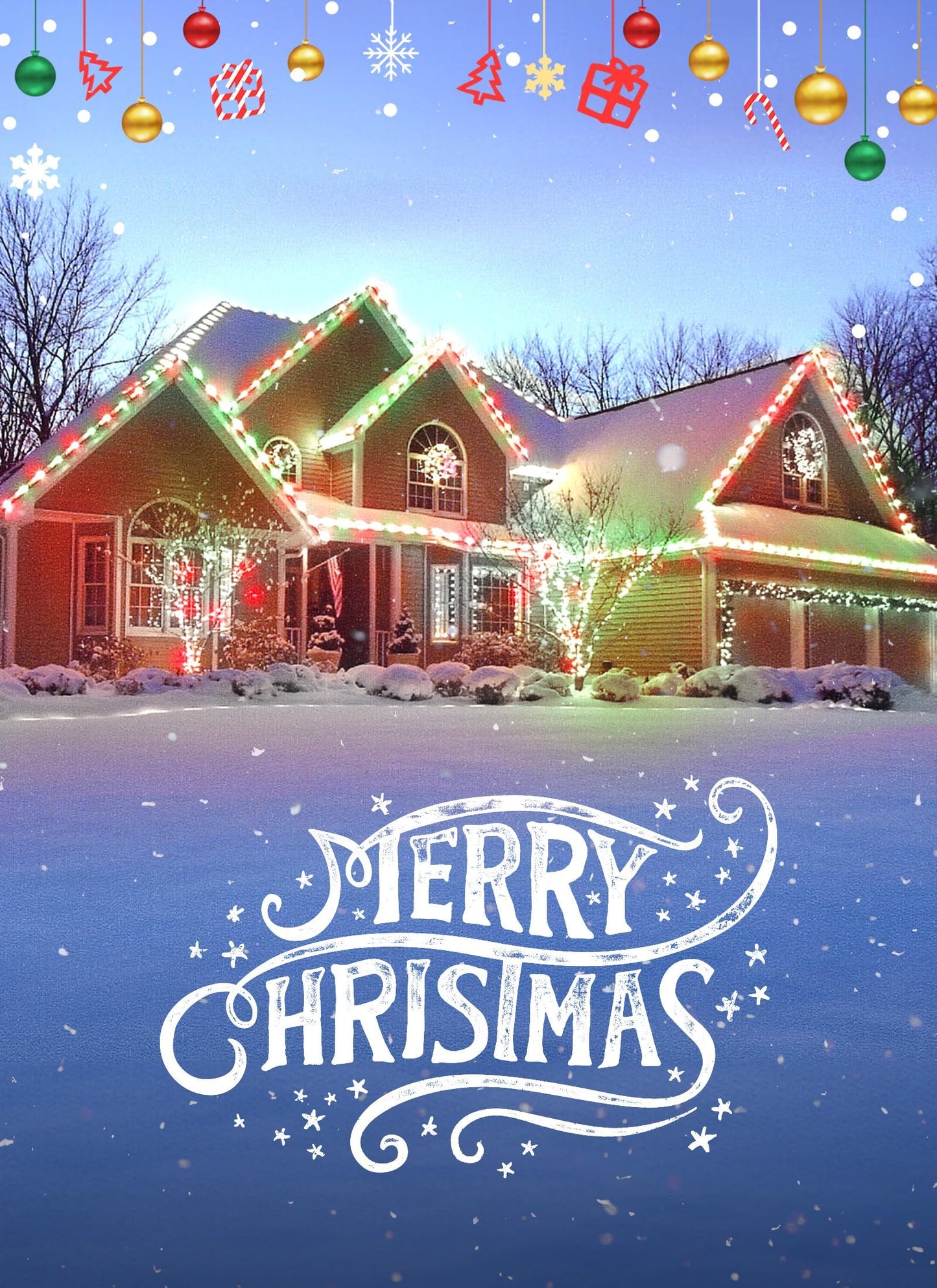 Minetom C9 LED Christmas Lights Outdoor, 68 Feet 100 LED C9 String Light with 100 Spring Clips, Waterproof Connectable Christmas Tree Lights for Outside Roofline Patio Home Xmas Decor, Red & Green