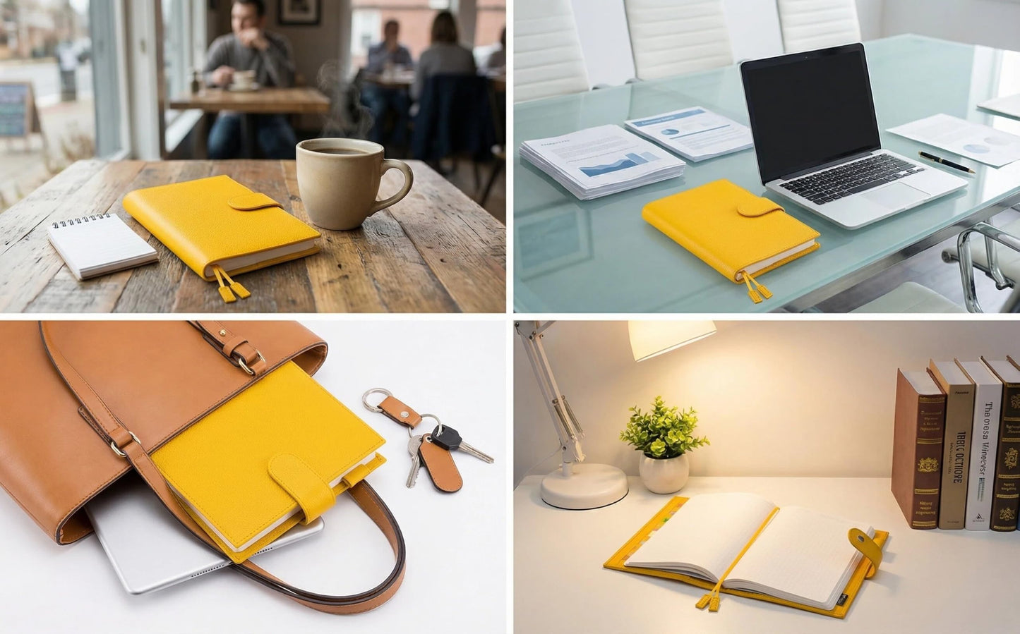 2026 New Genuine Leather A6 Notebook Cover Fits Hobonichi Cousin, Stalogy, LEUCHTTURM1917 and Midori MD Planners, with Pen Loop, Card Slots, Bookmarks and Back Pocket
