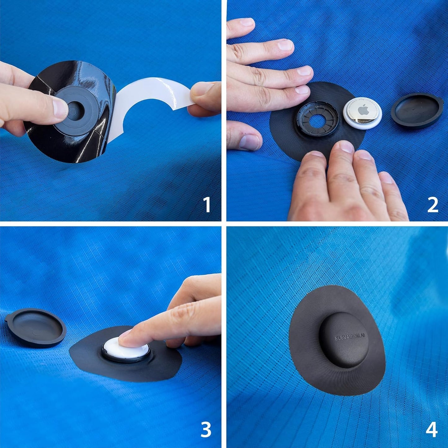Elevation Lab AirTag Fabric Mount - Flexible & Secure (4 Pack)