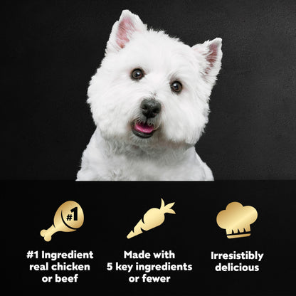 Cesar Simply Crafted Adult Wet Dog Food Meal Topper, Chicken, Carrots, Potatoes & Peas and Beef, Chicken, Purple Potatoes, Green Beans & Red Rice Variety Pack, 1.3oz. (8 Count, Pack of 2)