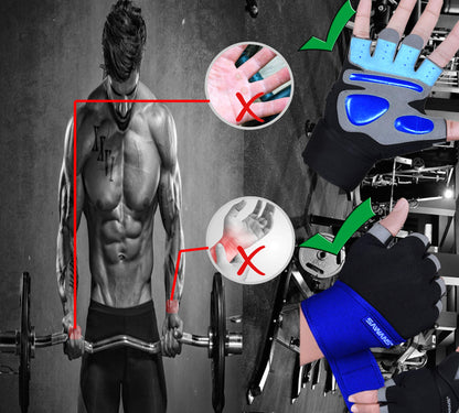 SAWANS Fitness Workout Gloves Gym Weight Lifting Gloves for Men Women Breathable Gymnasium Wrist Support Padded Deadlifts Exercise Training Pull Ups