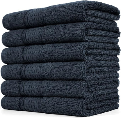 Cleanbear Extra Soft Wash Cloths Washcloths Set 6-Pack 13 x 13 Inches, Highly