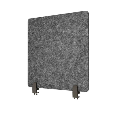 Stand Up Desk Store ReFocus Raw Clamp-On Acoustic Desk Divider Mounted Privacy Panel to Reduce Noise and Visual Distractions (Anthracite Gray, 23.6" x 16")