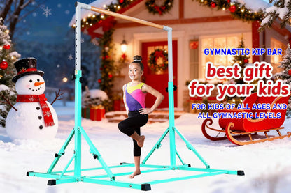 MARFULA Fold Gymnastic Bar for Kids and Teenage Ages 3-20, 350 lbs Weight Capacity, 5 Ft Gymnastic Kip Bar Horizontal Bar for Gymnast, Gymnastic Training Equipment for Home and Gymnastic Center Use
