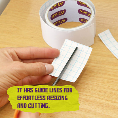 ATack Whiteboard Dry Erase Tape, 2 Inches x 30 Foot, White, Smudge-Free White Board Dry Erase Label Sticker for Storage Bins, Classrooms, and Teachers for Reading Lessons for Sentence Strips