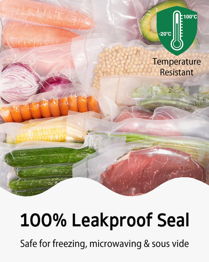 Syntus 200 Count Vacuum Sealer Bags Quart 8 x 12 inch for Seal a Meal, Commercial Grade BPA Free Heavy Duty Precut Seal Bags, Food Vac Bags for Storage, Meal Prep or Sous Vide