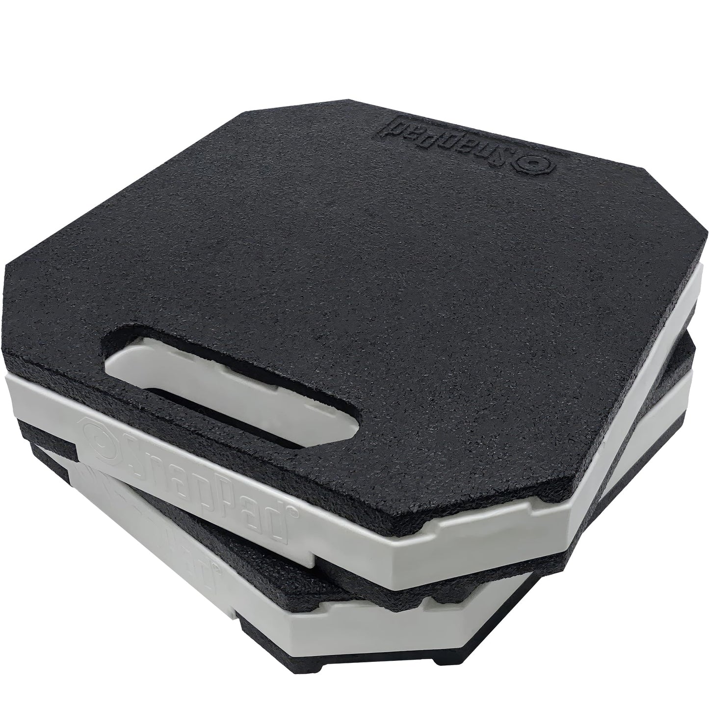 SnapPad StakPad RV Leveling Blocks – Precise Fit for Class A, B & C Motorhomes, Fifth Wheels, Travel Trailers & More – 12x12” – Bigger Surface Area, More Stability – Pack of 2 Leveling Blocks for RVs