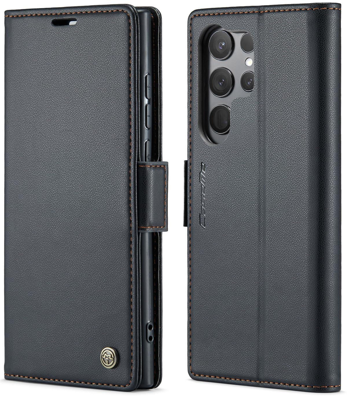 SINIANL for Samsung Galaxy S25 Ultra Wallet Case with RFID Blocking, S25 Ultra Case Wallet for Men Women with Card Holder Magnetic Clasp Kickstand Leather Book Folio Case for Galaxy S25 Ultra Black