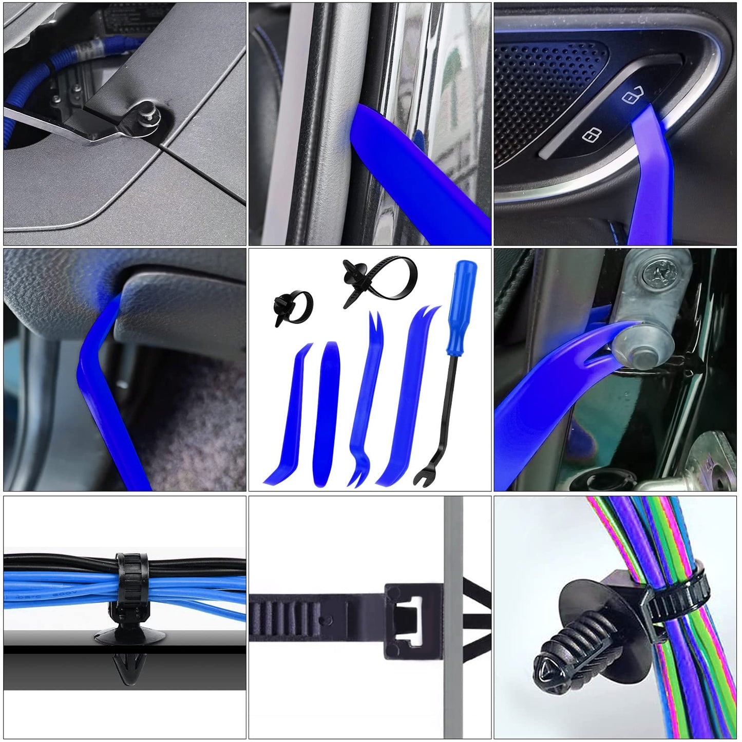 1365Pcs Car Push Retainer Clips Body Clips Plastic Fasteners Kit Fender Rivet Clips 44 Most Popular Sizes Nylon Auto Push Pin Rivets Set for Toyota GM Ford Honda Acura Chrysler,Blue