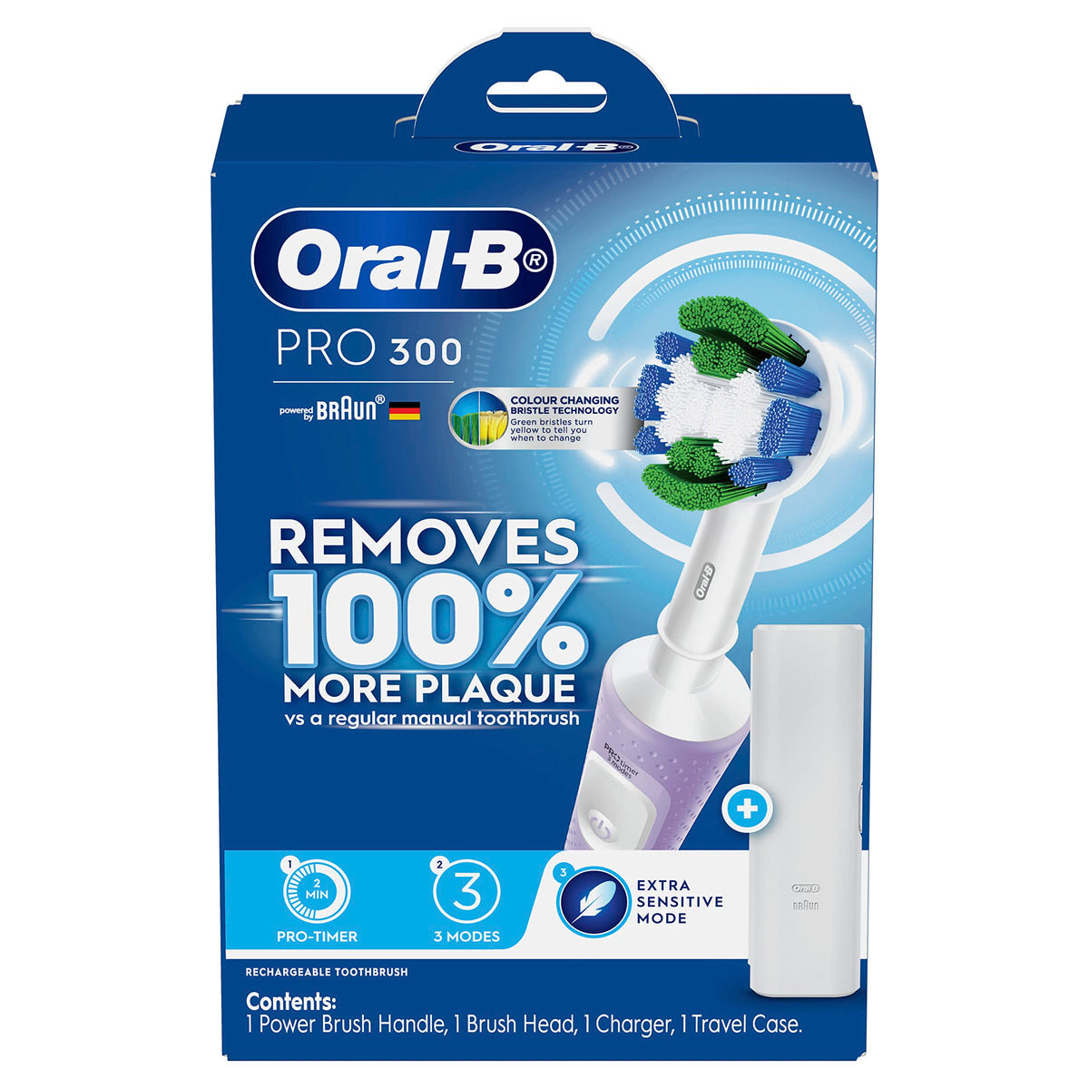 Oral-B Pro 300 Lilac Electric Toothbrush, Lavender