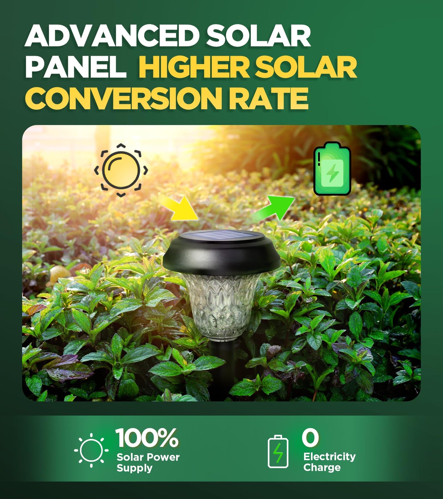10 Pack Ultra Bright Solar Lights Outdoor Waterproof, from Dusk to Dawn Up to 12H Outdoor Solar Lights, Auto On/Off Solar Powered Garden Pathway Lights, Landscape Lighting Decorative for Yard, Patio