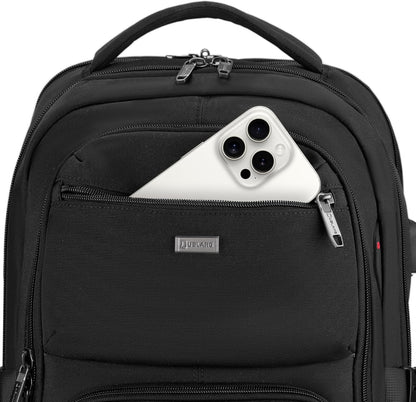 DUSLANG 17 Inch Laptop Backpack for Travel Water Resistant College Backpack for Men Women Laptop Bag with USB Charging Port Tablet Sleeve Bag, Black