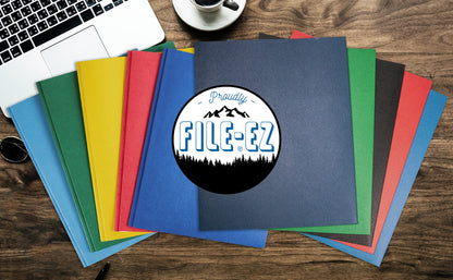 FILE-EZ Two-Pocket Folders, Light Blue, 125-Pack, Textured Paper, Letter Size (EZ-32420)