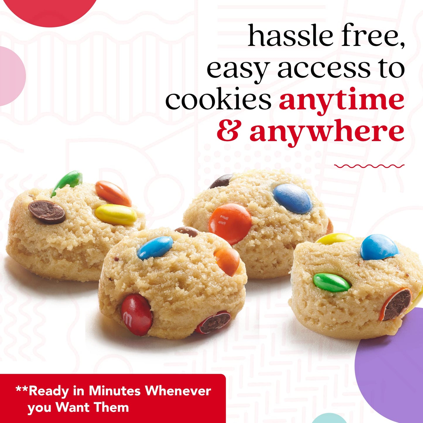 David's Cookies Preformed Frozen Cookie Dough – Candy, Ready-to-Bake Cookies, 80 Count