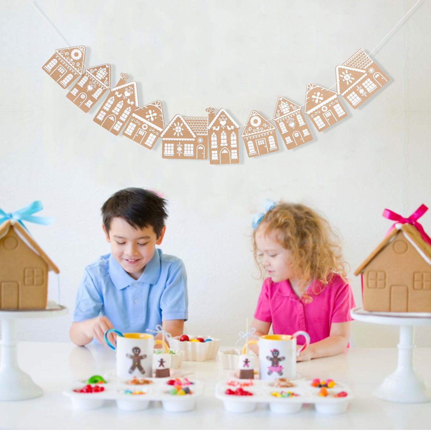 Christmas Decorations,Christmas Gingerbread House Hanging Banner