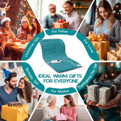 Large Heating Pad for Back Pain Relief, Electric Heating Pad for Neck and Shoulders, Auto Shut Off, Fast Heat, Christmas Gifts for Women Men, Birthday Gifts for Mom Dad (17'' x 33)