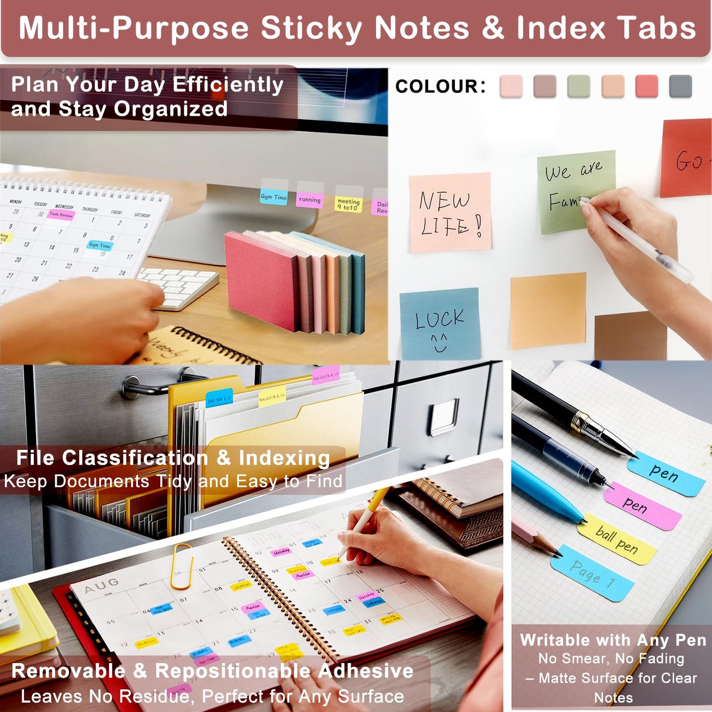 EudaBlos Stationery Gift Set for Women – 37PCS Aesthetic Journal Kit with A5 Spiral Notebooks, Gel Pens, Sticky Notes & Tabs, Premium Gift Box – Perfect for Birthday, Graduation & Holidays