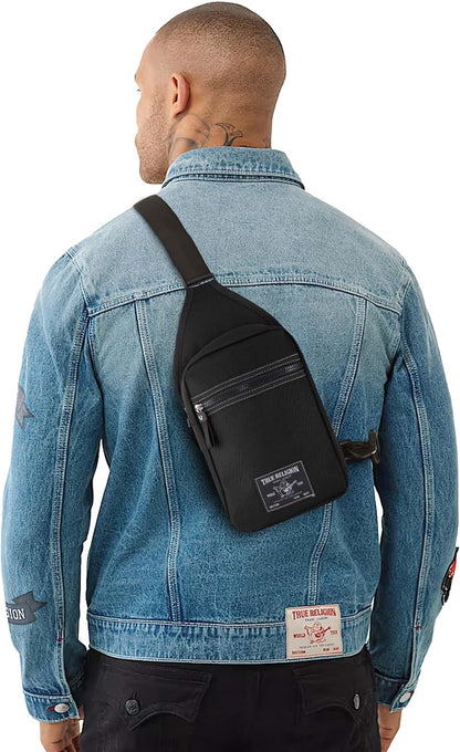 True Religion Crossbody Bag Men – Casual Shoulder Sling Bag for Men, Small Travel Men’s Crossbody