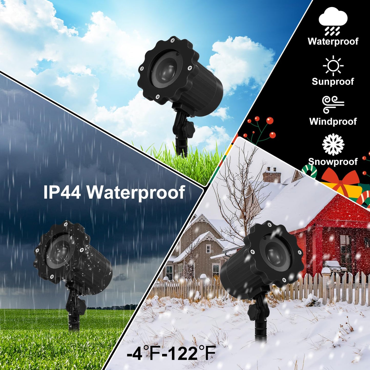 Treela Nativity Projector Lights Outdoor Indoor Dynamic Christmas Christian Decoration Outside LED Landscape Lamp for Holiday Halloween Garden Supplies