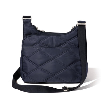 Baggallini Cross Over Crossbody Women 11x8.5 Medium Travel Bag Lightweight Water-Resistant Nylon Organized Handbag Purse